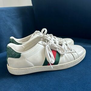 Gucci White Leather Sneakers